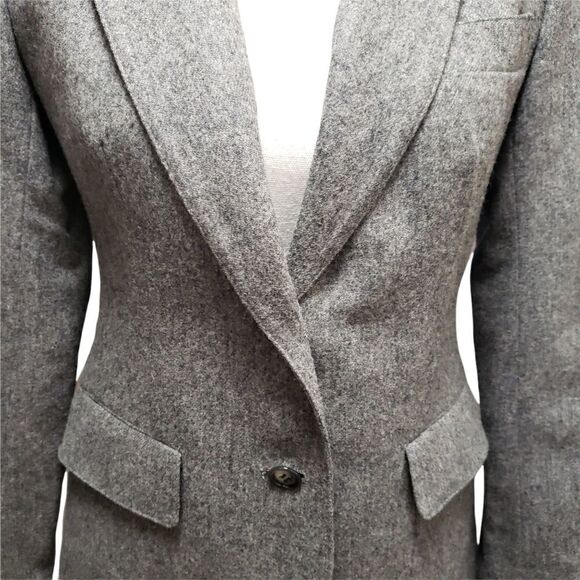 Evan Picone ILGWU 100% Wool Gray Blazer Sz 6 - Picture 5 of 17